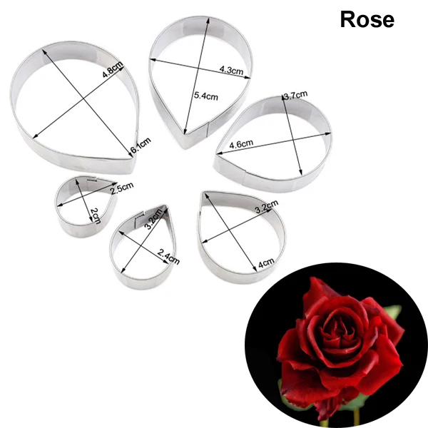 2PCS Rose Petal Veiners Silicone Mold Fondant Mould Cake Decorating Tool Gumpaste Mold Sugarcraft Clay Water Paper Moulds M172