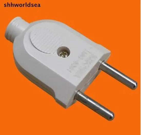 

shhworldsea white AC 250V 10A/16,EN,EU,Round 2 Pin 4.0mm Power Cord Connector,Electrical Plug,Detachable Plug Free Shipping