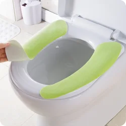 home Soft Comfortable Sticky Toilet Mat Bathroom  Washable warm toilet seat Cover