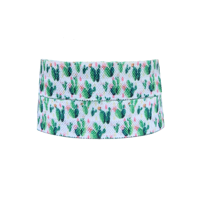 

FLRA ElasticWholesale high quality green color floral printing fold over elastic