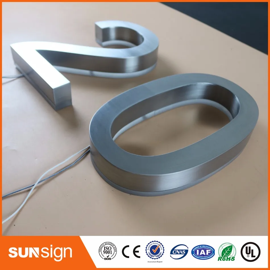 H15cm one letter Custom number 20 LED Illuminated Outdoor & Apartment LED Numbers size H200MM