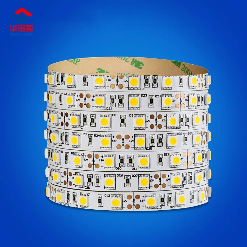 DC12V SMD 5050 Flexible LED Strip Light 5M/Roll 60LEDs/m led TV Tape 12V IP20 Red Green Blue Yellow White RGB