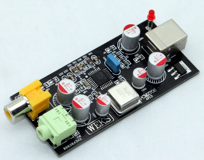 USB PCM2706 fever level audio DAC sound card decoder board for amplifier Support WINXP WIN7 WIN8 32bit-64bit operating system