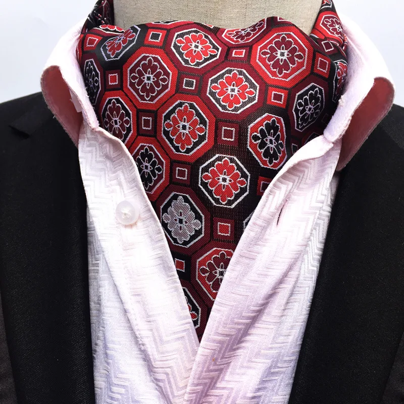 DANKEYISI High Quality Fashion Luxury Silk Printing Men Scarf Polka Dot Scarves Suit England Jacquard Man Business Scarf
