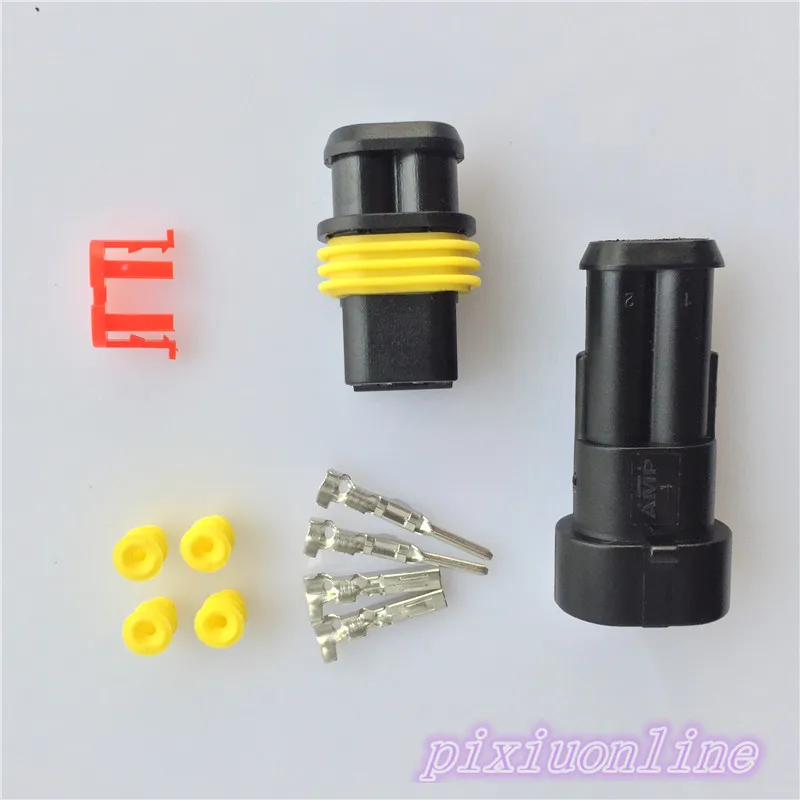 1Set 2Pin Retardancy Auto Connector Waterproof Wire Connector Plug Yl358Y Electrical Car Motorcycle Hid Drop Shippingi