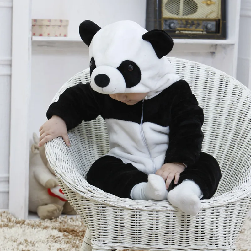 Fall Winter Newborn Boy Clothes Infant Girl Outfit Cartoon Cute Hooded Fleece Warm Jumpsuit Romper Baby Boutique Clothing BC1046