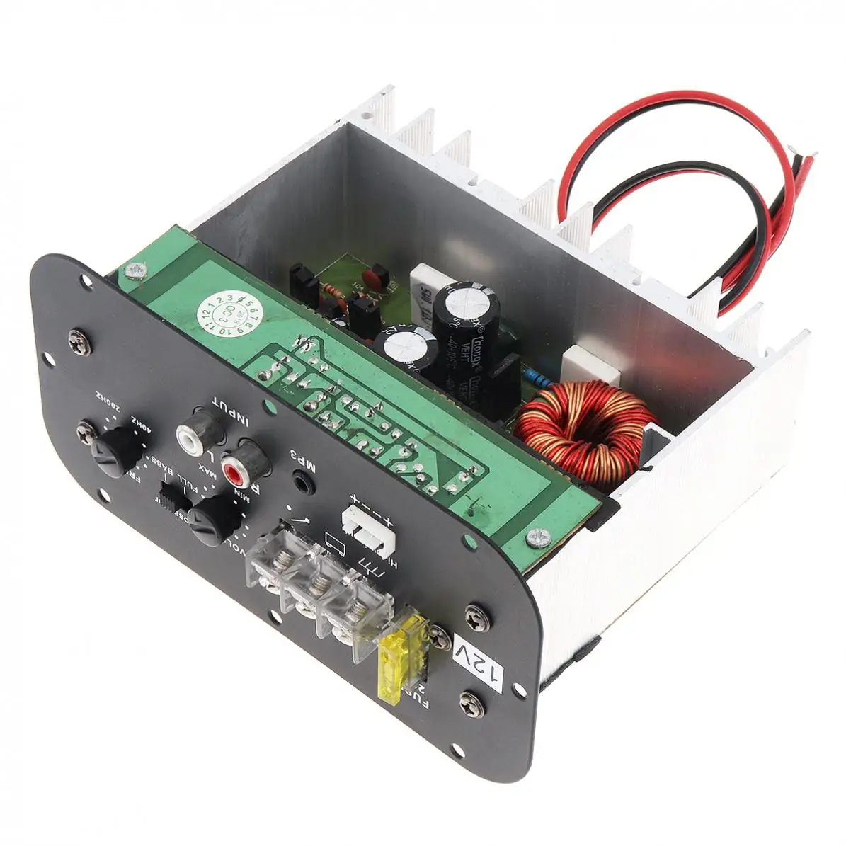 150W 12V Black Powerful Bass Subwoofer Car Audio High Power Amplifier Board with Light for 6 /8 /10 Inch Car Subwoofer