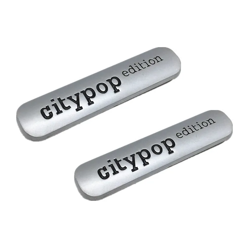 

2Pcs Citypop Edition Emblem Badge Metal Car Sticker 3D Rear View Mirror Decoration Universal For Benz Smart Fortwo Brabus 453