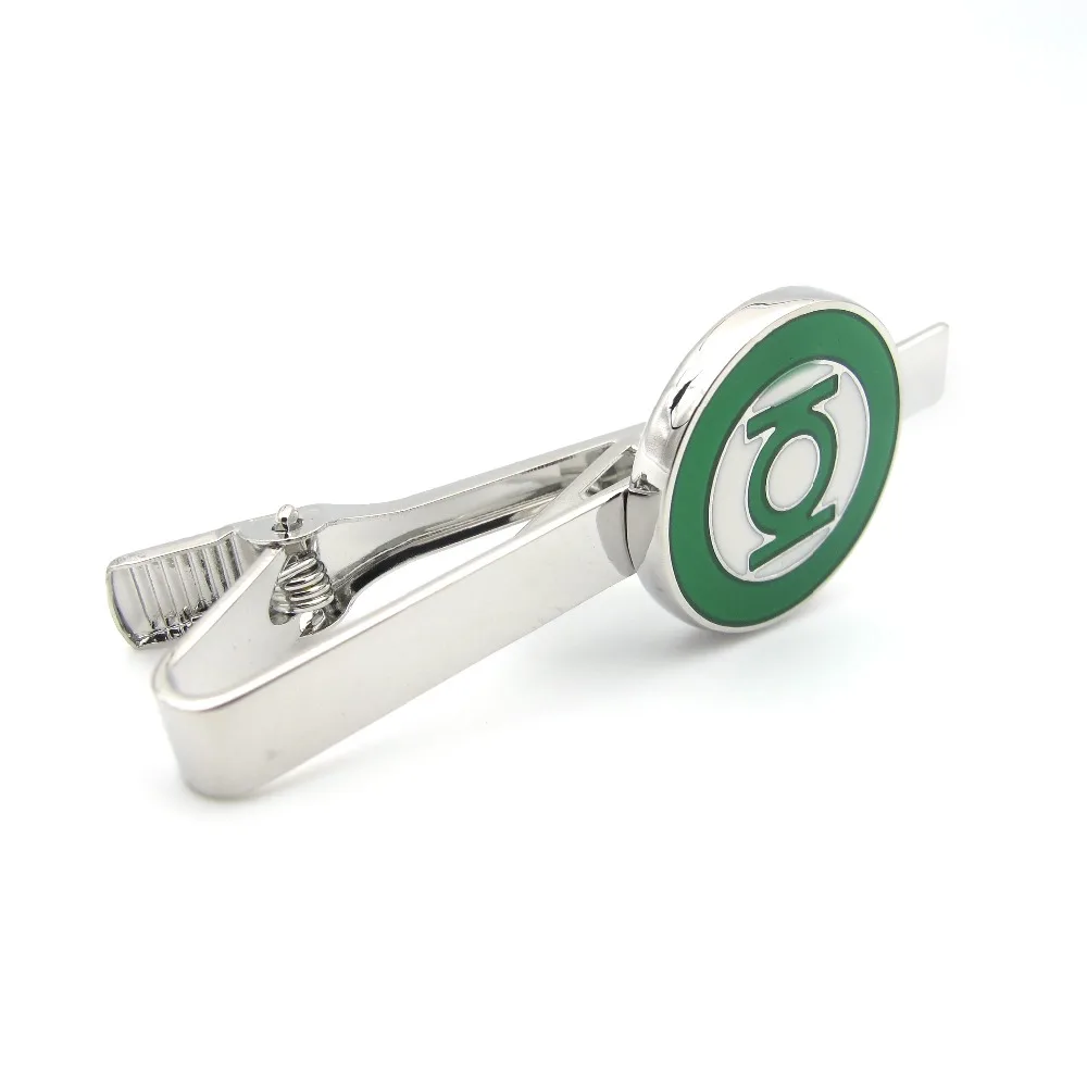 Brass Material Novel Green Lantern Tie Clips For Men Tie Pins Wholesale & Retail