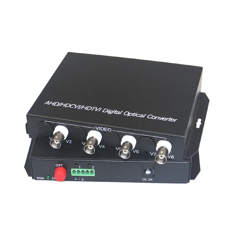 

1080P HD CVI AHD TVI 4 Channel Video Fiber Optic Optical Media Converters - For 1080p 960p 720p AHD CVI TVI HD Cameras CCTV