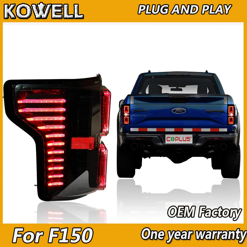 KOWELL Car Styling for Ford Raptor 2015 Taillights F150 Tail Lamp Rear DRL Fog Brake Turn Signal Reversing