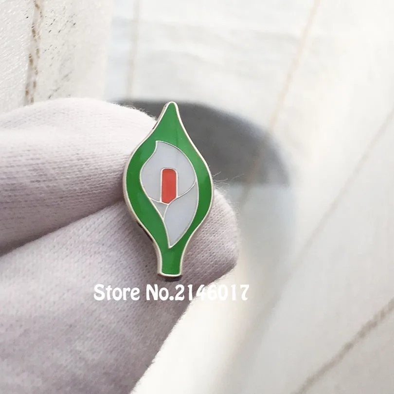 1'' Metal Craft Flower Brooch Gift Pin Badge Ireland Irish Easter Calla Lilly Harps Enamel Lapel Pins image 6