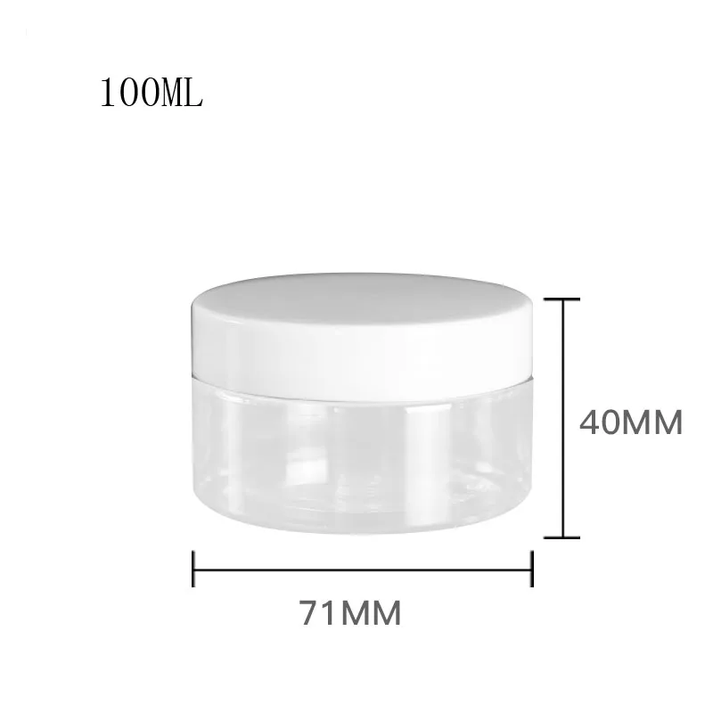 空のプラスチック製クリームジャー,ボディスクラブ,詰め替えボトル,ペット用フェイシャルクリームジャー,化粧品トラベルコンテナ,直径100ml,100g, 30個