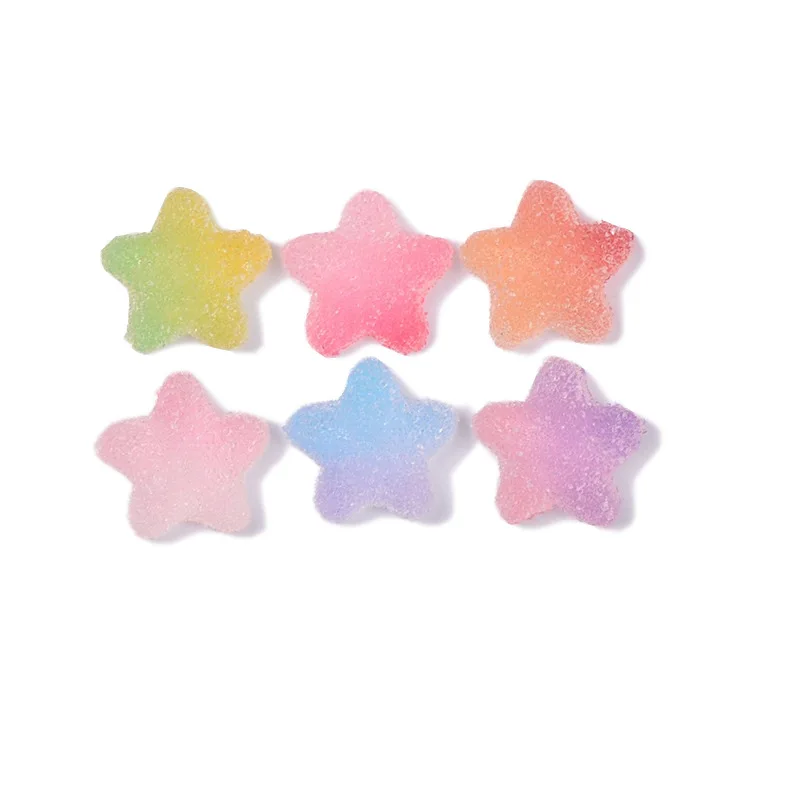 Boxi5pcs/10pcs/pack Slime Charms Resin Star Additives Supplies DIY Kit Filler Decor For Fluffy Clear Cloud Slime Clay