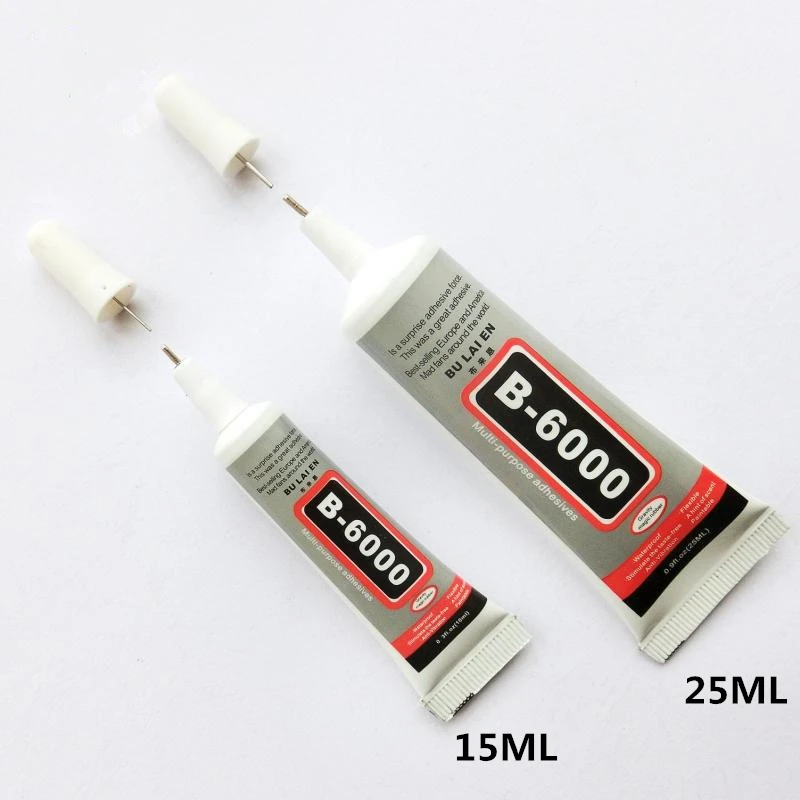 

2pcs 15ML 25ML B6000 Liquid Super Glue Nail Gel DIY Jewelry Crystal Rhinestone Multipurpose Adhesive Fix Phone Screen Glass Tool