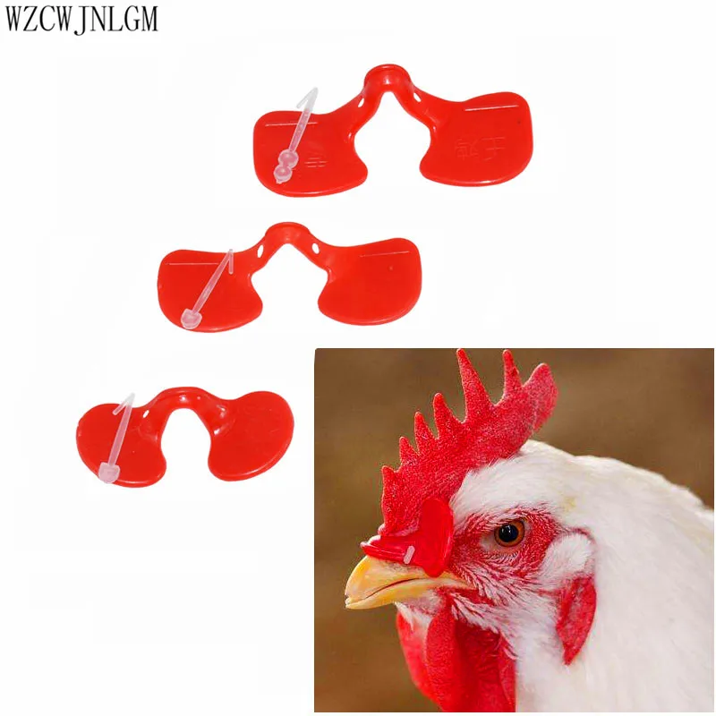 Poultry chicken with tying glasses 80/70/5.5mm red peacock goggles pheasant glasses poultry products  50pcs