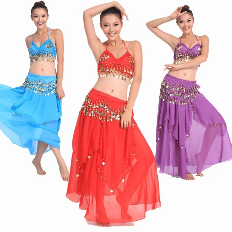 Belly Dance Costume Bollywood Costume Indian Dress Bellydance Dress Womens Belly Dancing Costume Sets Tribal Skirt 11 Color