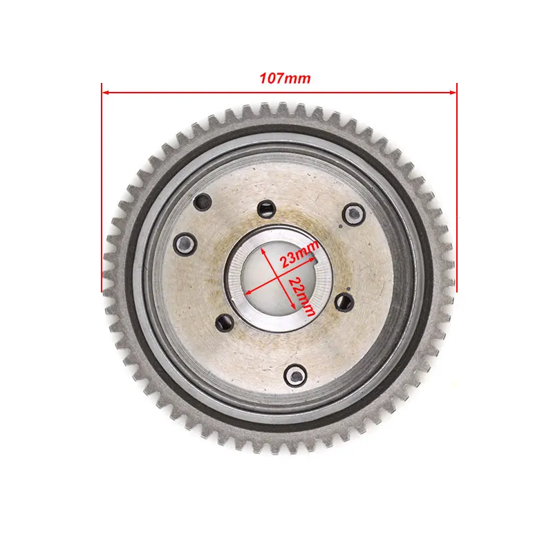 Motorcycle Starter Clutch Gear Assy Component for GY6 125 150 152QMI 159QMJ Moped Scooter Go Carts TaoTao One Way Beaing