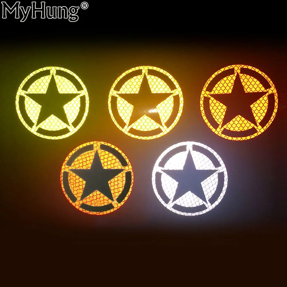 

US Army Star Reflective Car Decal Bumper Sticker For All Cars Suv Motorcycle Autocycle Bicycle Bike Special Stars Car Stickers