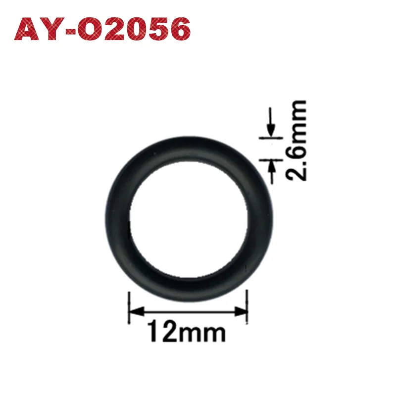 

hot wholesale High quality 200pieces rubber oring seals 12*2.6mm for fuel injector repair kits replace auto parts For AY-O2056