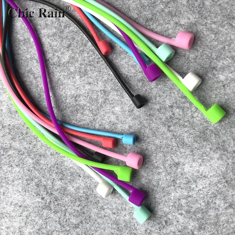 silicone airpod no loss straps for iphone7 7plus Wireless Earphone Bluetooth earphones soft Anti-lost rope connect cable