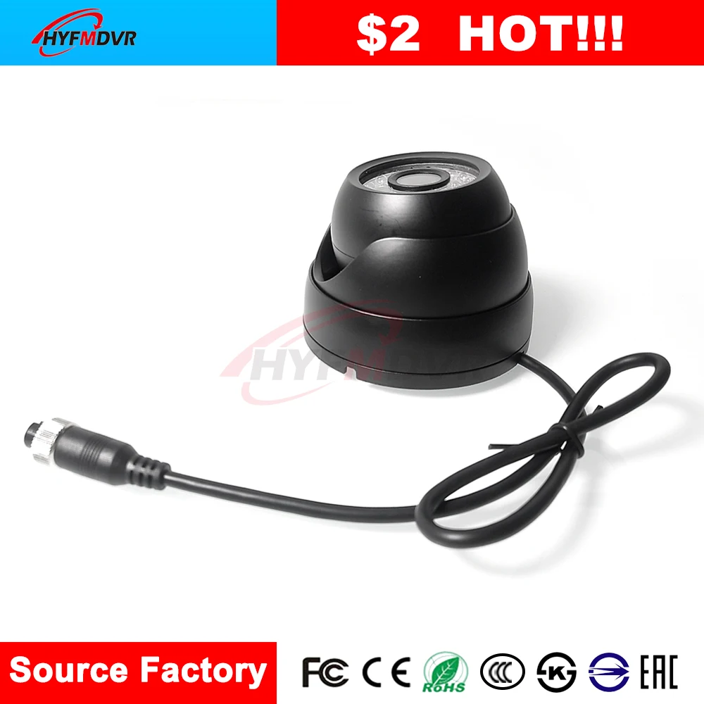 LSZ AE-VC112T-ITS 3 inch hemisphere metal car camera 12V voltage infrared night vision AHD720P/AHD960P/AHD1080P megapixel