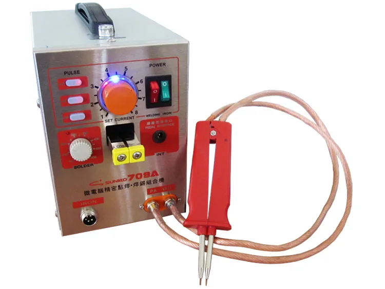 

1pc S709A 1.5KW High Power Spot Welder & Soldering Station with Universal welding pen +3mm 1KG Nickel sheet