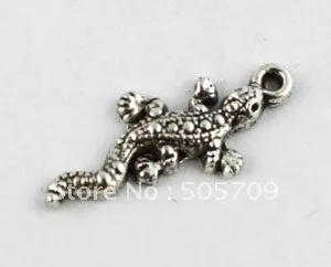 

160 pcs Tibetan silver geoko charms 31x12mm A9045