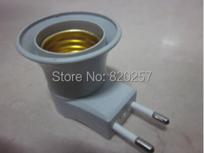 

free shipping 10PCS lot E27 Edison screw socket base Adapter with EU plug, with on/off button