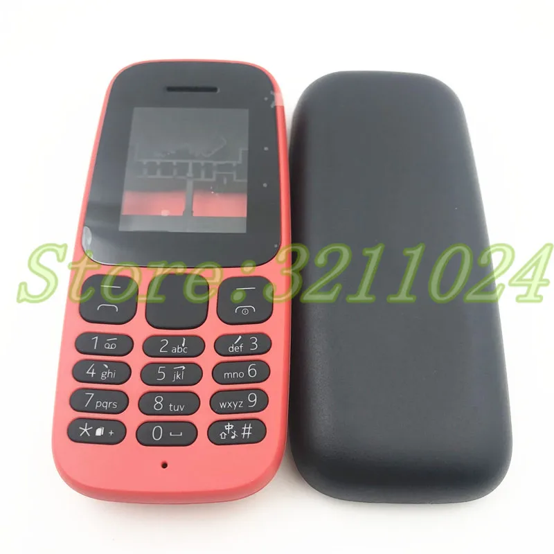 Full Housing Case Cover For Nokia 105 2017 Facing Frame+Back Cover +English Keypad