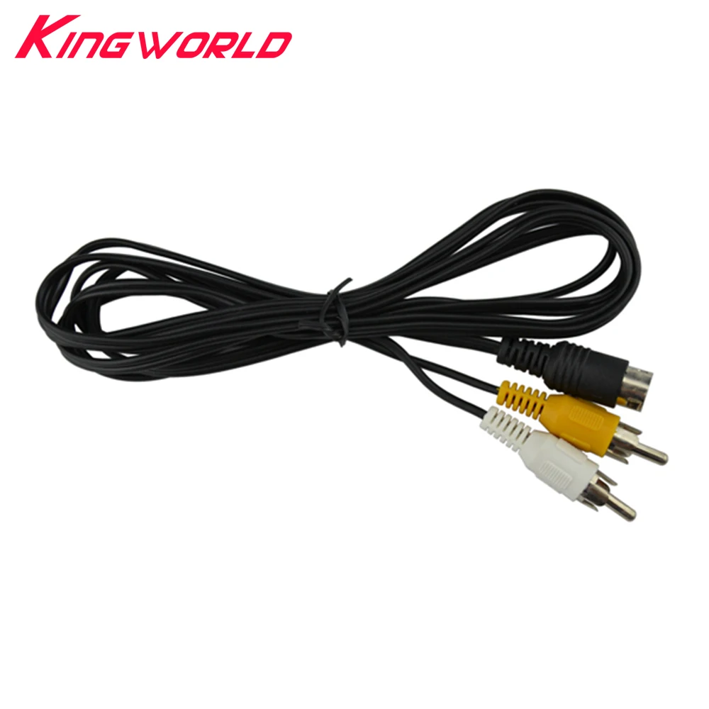 

100pcs High quality AV Cable 3 pin for SEGA Mega Drive 2 RCA Cord for SEGA Genesis 2