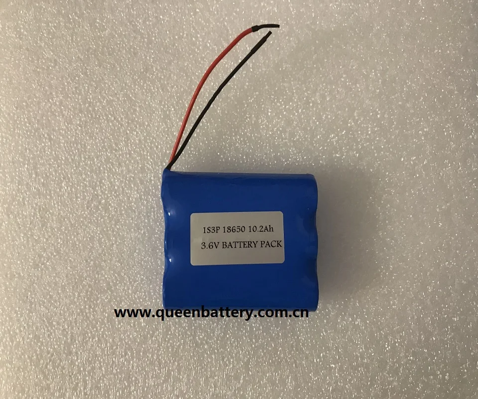 

18650 18650B NCR18650B 3.6V 1S3P battery pack with pcb 5-7A 10.2Ah 10200mAh with lead wires