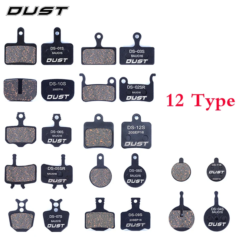 DUST 1 Pair MTB Bike Brake Pads Mountain Bicycle Disc Brake Pads semi-metallic Material for Hydraulic/Line Pulling Disk Brake