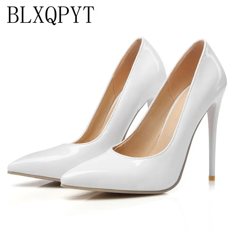 BLXQPYT 2017 Big Size 34-47 Apricot New Fashion Sexy Pointed Toe kobiety pompy super wysokie szpilki damskie buty weselne 8-10