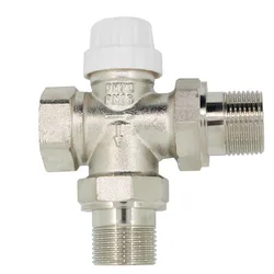 3/4 inch bass 3 way radiator valve regulating radiator regulator dn20 for thermostatic radiator valve actuator head