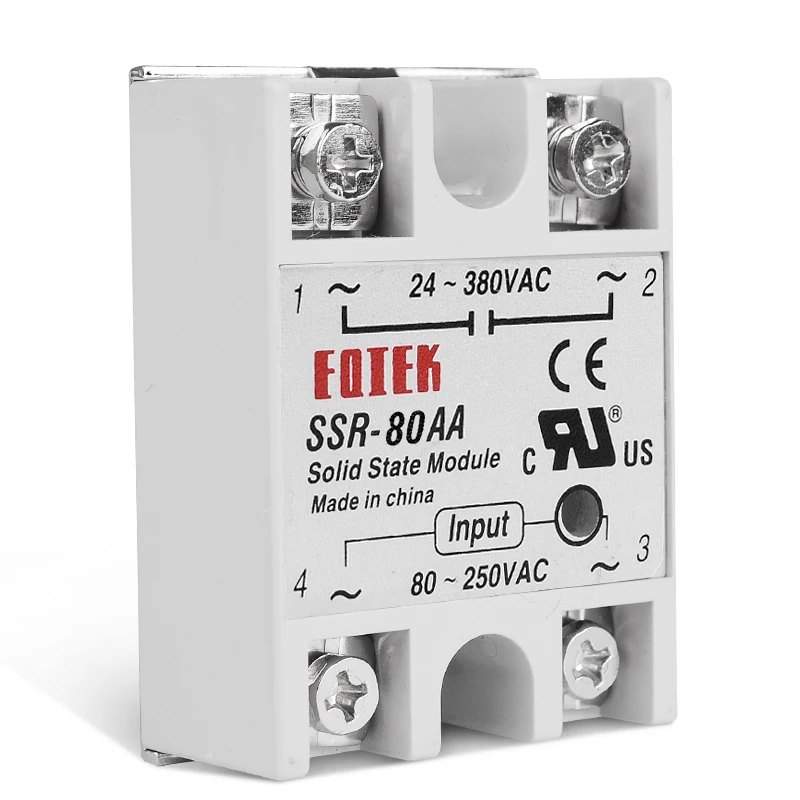 60A 80A 100A مرحلة واحدة AC-AC الحالة الصلبة التتابع SSR SSR-60AA SSR-80AA SSR-100AA الجهد 80-250V 220V AC إلى 24-380V AC الحمل