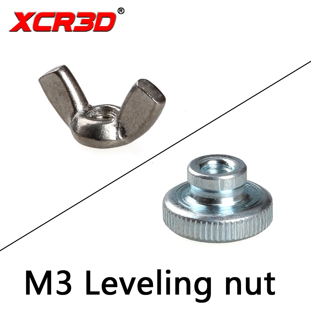 XCR3D 5pcs/lot 3D printer Parts Heated Bed Leveling Nut The print platform M3 screw Calibration accessories