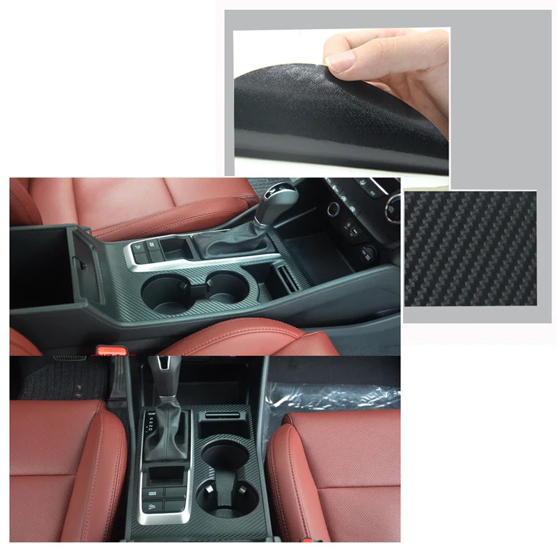 LENTAI Decals Gear Panel Auto Accessories Carbon Fiber Interior Stickers Car Styling Decoration For Hyundai Tucson 2015