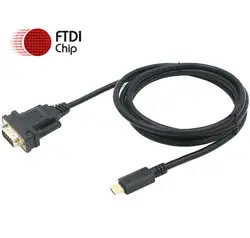 FTDI FT232ATV USB Type C vers DB9 RS232, adaptateur série, câble convertisseur, 6 pieds, prise en charge Windows 11, 10, 8, 7, XP, Android, Mac, Linux, Vista