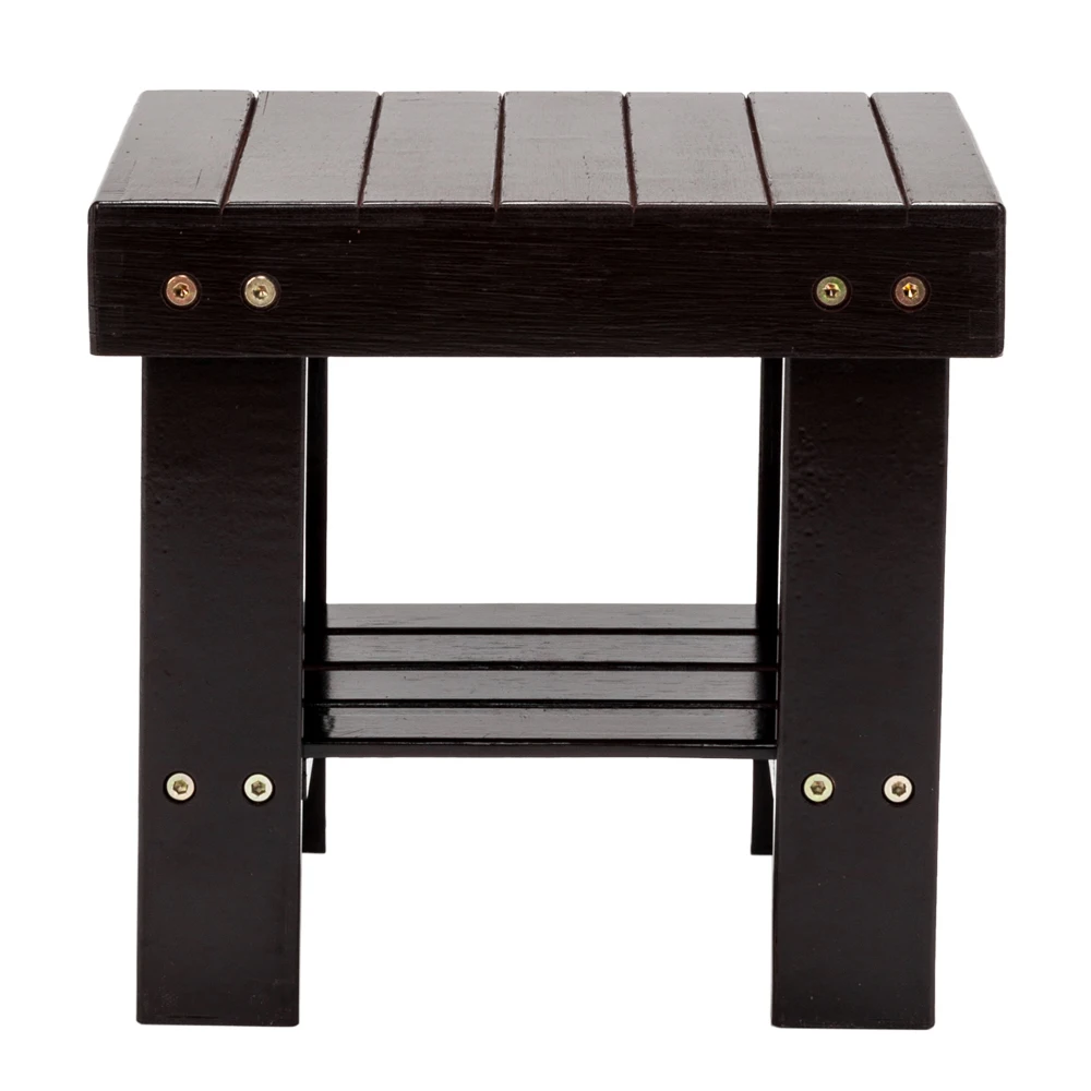 Banco infantil de bambu café