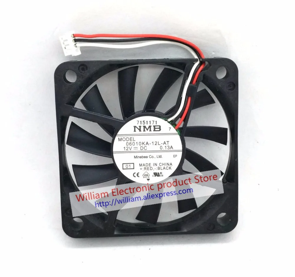 

New 06010KA-12L-AT DC12V 0.12A 60x60x10MM 3 Lines Tachometer Signal for Projector Cooling Fan