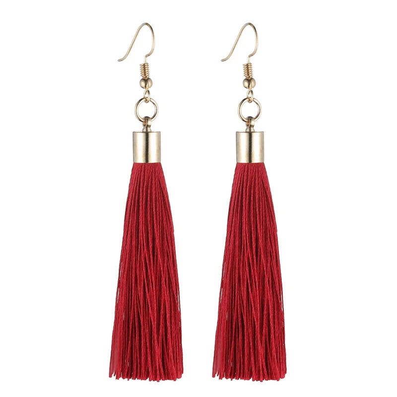 LOVBEAFAS Fringe Quaste Ohrringe Für Frauen Gold Farbe Vintage Lange Tropfen Baumeln Ohrringe Mode Hochzeit Schmuck Party Geschenk – Detail 23