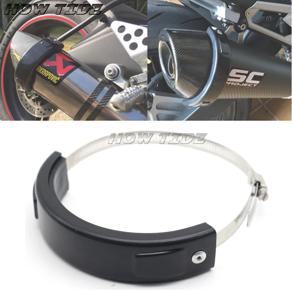 Motorcycle Accessories Universal Fit 100MM-140MM Oval / akrapovic Exhaust Protector Can Cover For Honda Yamaha Suzuki Kawasaki