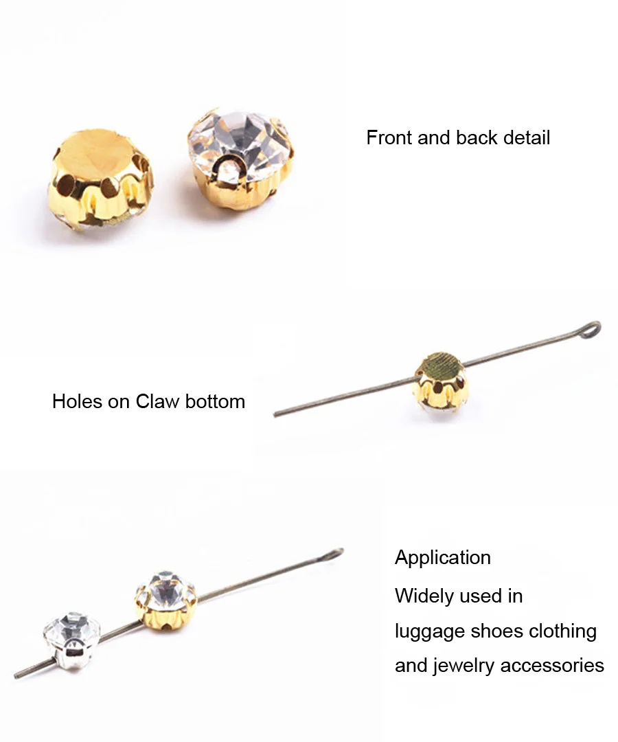 4mm-8mm Shiny Sparkle Crystal Strass zum Aufnähen von Strasssteinen für Kleidung, Kleid, Handtasche, 3D-Näh-Strasssteine, Dekoration, DIY – Detail 10