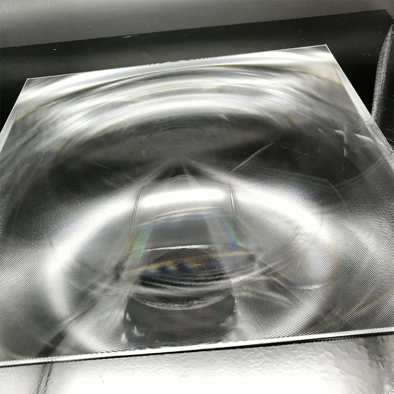 lente personalizzata rettangolo ottico PMMA lente fresnel con scanalatura fine HD per obiettivo kit proiettore fai da te professionale 88x52mm