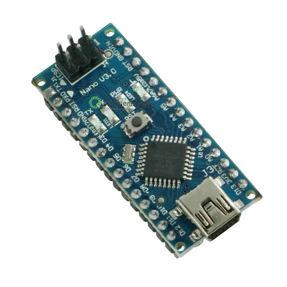 Classic option! Mini USB Nano 3.0 ATMEGA328 Atmega328p-au Microcontroller for Arduino FT232 5V 16m Board Module with Hairpins