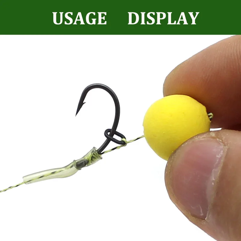 50PCS Carp Fishing Accessory Rig Rings  Anti Glare Oval Blow Back Rig Rings  Matt Black Terminal Tackle