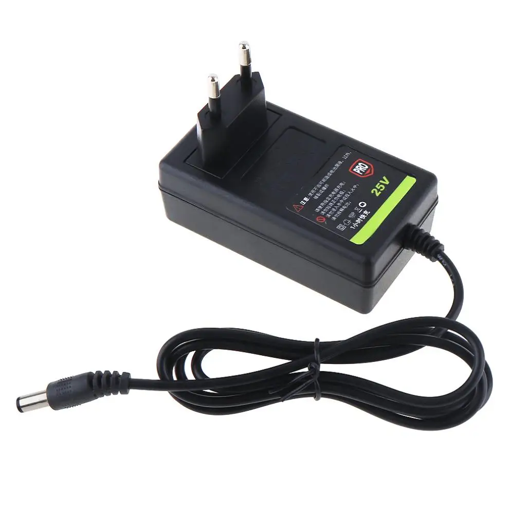 100-240V US/EU Portable Multifunction 25V DC Li-ion Charger Support US / EU Power Source for Lithium Drill / Electrical Wrench