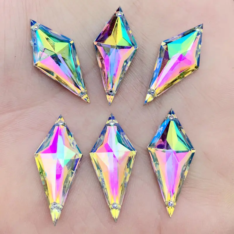 Crystals Gems Rhinestones for Decorations Flatback Round &Flower &Rhombus Strass Stone Jewelry AB Diamonds DIY