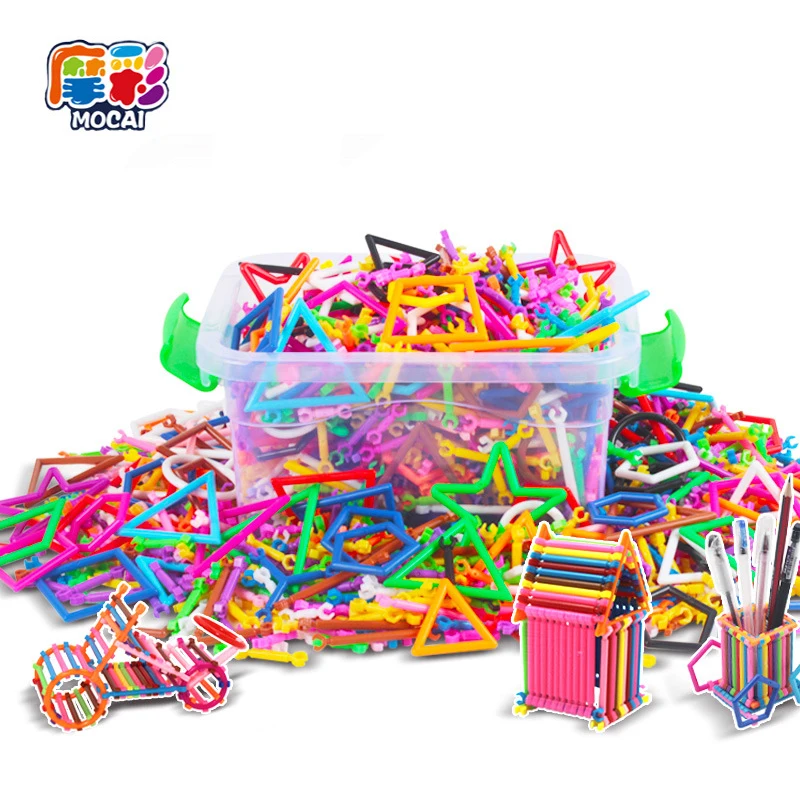 

360Pcs Baby Plastic Intelligence Sticks Educational Building Blocks Toys Handmade DIY Early Learning Gifts